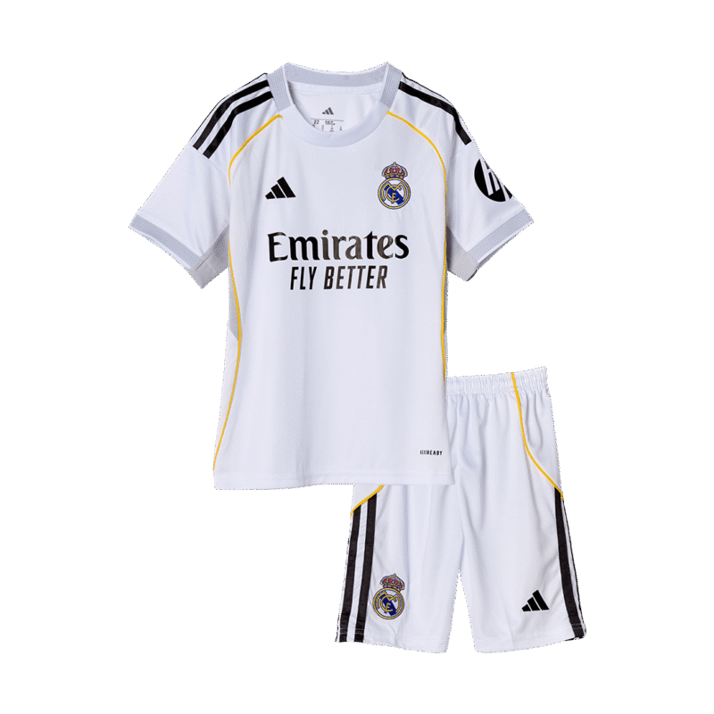 Real Madrid Home Kids Soccer Jerseys Kit 2025/26