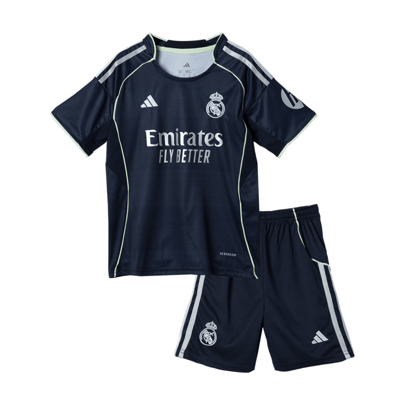Real Madrid Away Kids Soccer Jerseys Kit 2025/26