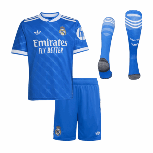 Real Madrid Third Away Kids Soccer Jerseys Full Kit 2025/26