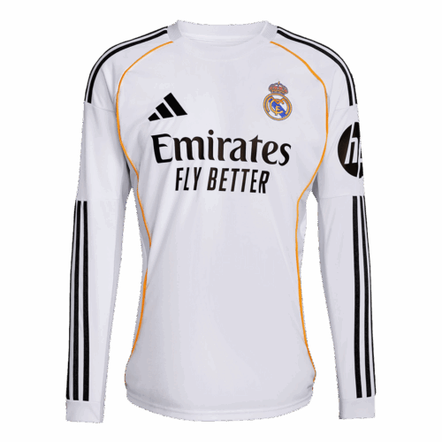 Real Madrid Home Long Sleeve Jersey 2025/26