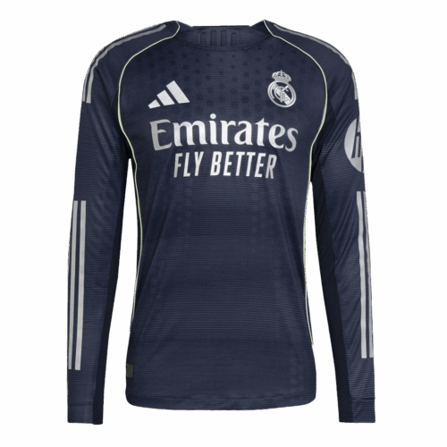 Real Madrid Away Long Sleeve Player Version Jersey 2025/26
