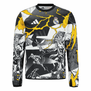 Real Madrid X Marvel Long Sleeve Jersey 25/26 Black&White