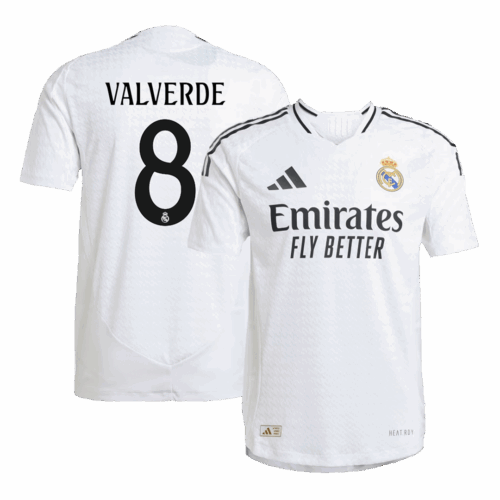VALVERDE #8 Real Madrid Home Player Version Jersey