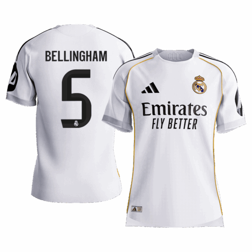 BELLINGHAM #5 Real Madrid Home Player Version Jersey 2025/26