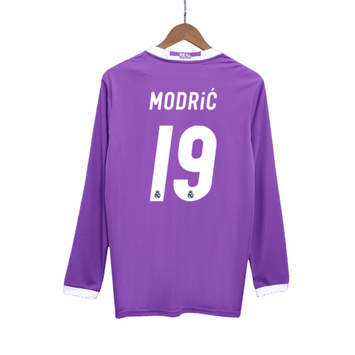 Retro Soccer Jersey MODRIĆ #19 Real Madrid Away Long Sleeve 2016/17