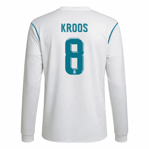 Retro Soccer Jersey KROOS #8 Real Madrid Home Long Sleeve 2017/18