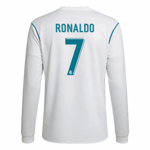 Retro Soccer Jersey RONALDO #7 Real Madrid Home Long Sleeve 2017/18
