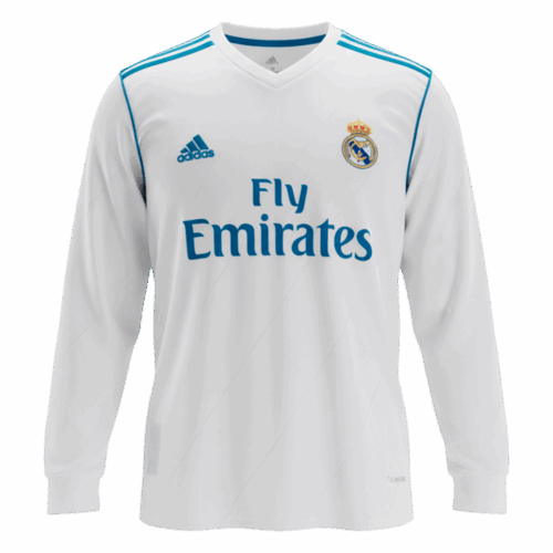 Retro Soccer Jersey Real Madrid Home Long Sleeve 2017/18