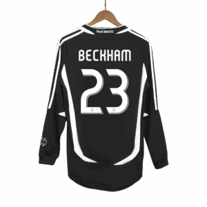 Retro Soccer Jersey BECKHAM #23 Real Madrid Away Long Sleeve 2006/07