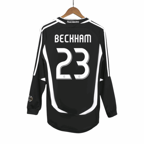 Retro Soccer Jersey BECKHAM #23 Real Madrid Away Long Sleeve 2006/07