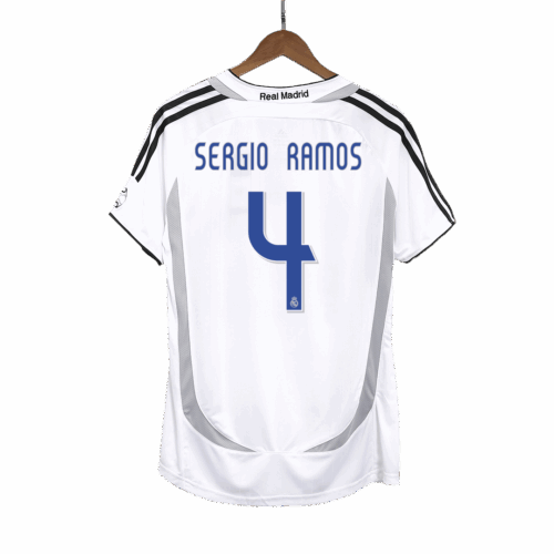 Retro Soccer Jersey SERGIO RAMOS #4 Real Madrid Home 2006/07