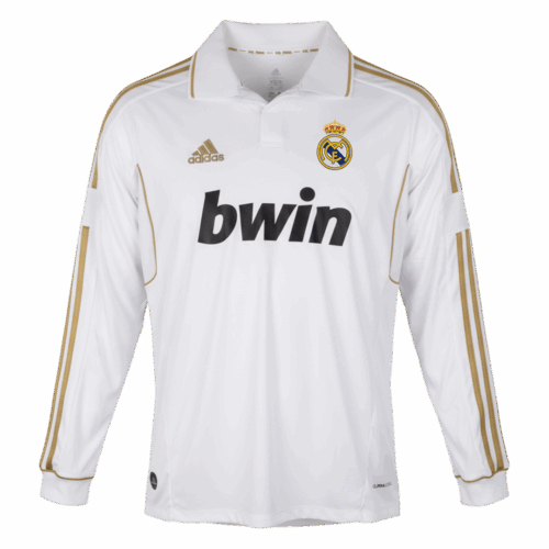 Retro Soccer Jersey Real Madrid Home Long Sleeve 2011/12