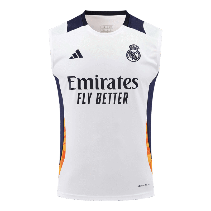 Real Madrid Pre-Match Sleeveless Top 2024/25 White