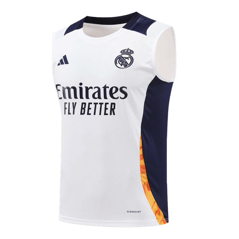 Real Madrid Pre-Match Sleeveless Top 2024/25 White