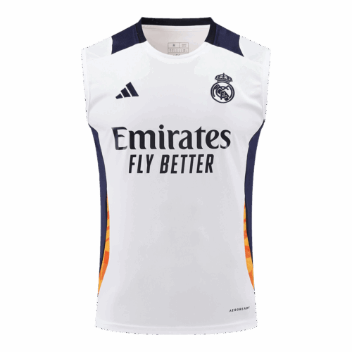 Real Madrid Pre-Match Sleeveless Top White
