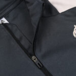 Real Madrid 1/4 Zip Tracksuit Gray