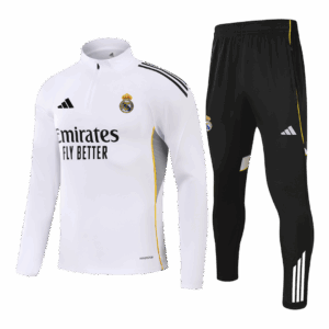 Real Madrid 1/4 Zip Tracksuit 2025/26 White