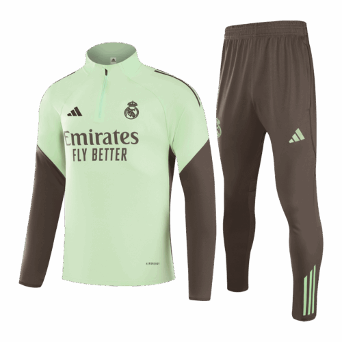 Real Madrid 1/4 Zip Tracksuit 2025/26 Green