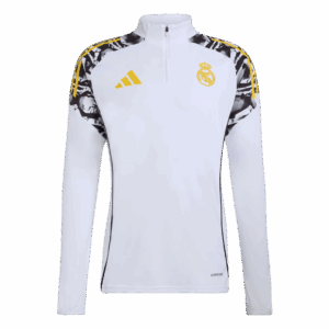 Real Madrid 1/4 Zip Tracksuit 2025/26 White - Image 2