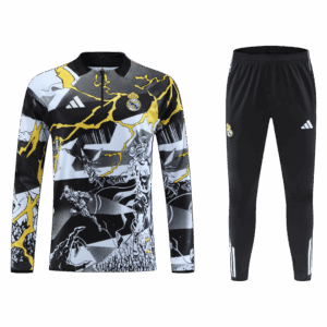 Real Madrid 1/4 Zip Tracksuit 2025/26 Black