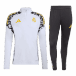 Real Madrid 1/4 Zip Tracksuit 2025/26 Kids White