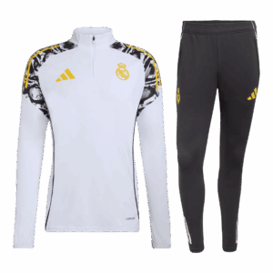Real Madrid 1/4 Zip Tracksuit 2025/26 Kids White