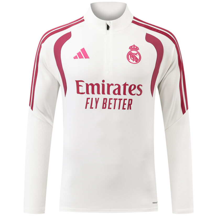 Real Madrid 1/4 Zip Tracksuit 2026/27 White