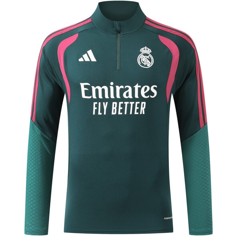 Real Madrid 1/4 Zip Tracksuit 2026/27 Green