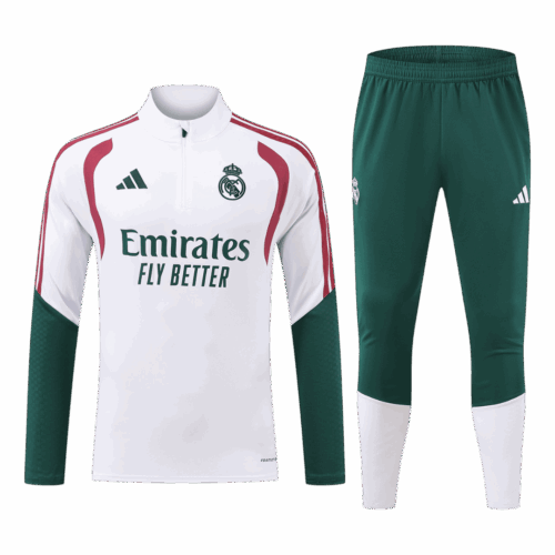Real Madrid 1/4 Zip Tracksuit 2026/27 White