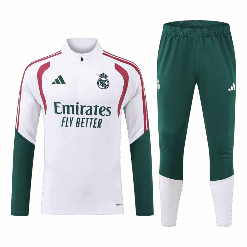 Real Madrid 1/4 Zip Tracksuit 2026/27 White