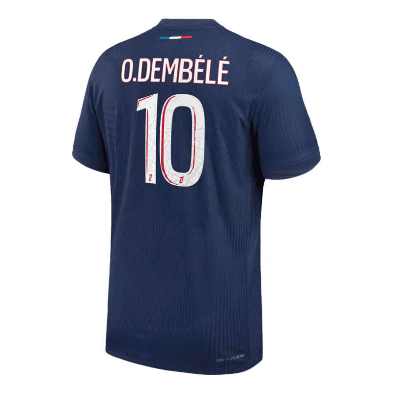 O.DEMBÉLÉ #10 PSG Home Authentic Soccer Jersey 2024/25