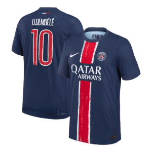 O.DEMBÉLÉ #10 PSG Home Authentic Soccer Jersey 2024/25 - UCL