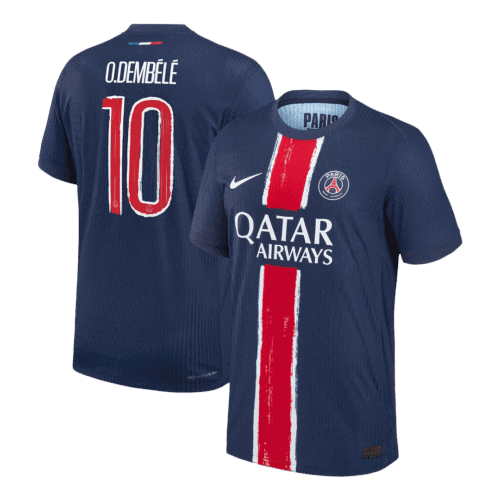 O.DEMBÉLÉ #10 PSG Home Authentic Soccer Jersey 2024/25 - UCL