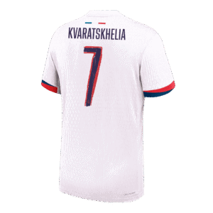KVARATSKHELIA #7 PSG Away Authentic Soccer Jersey 2024/25 - UCL