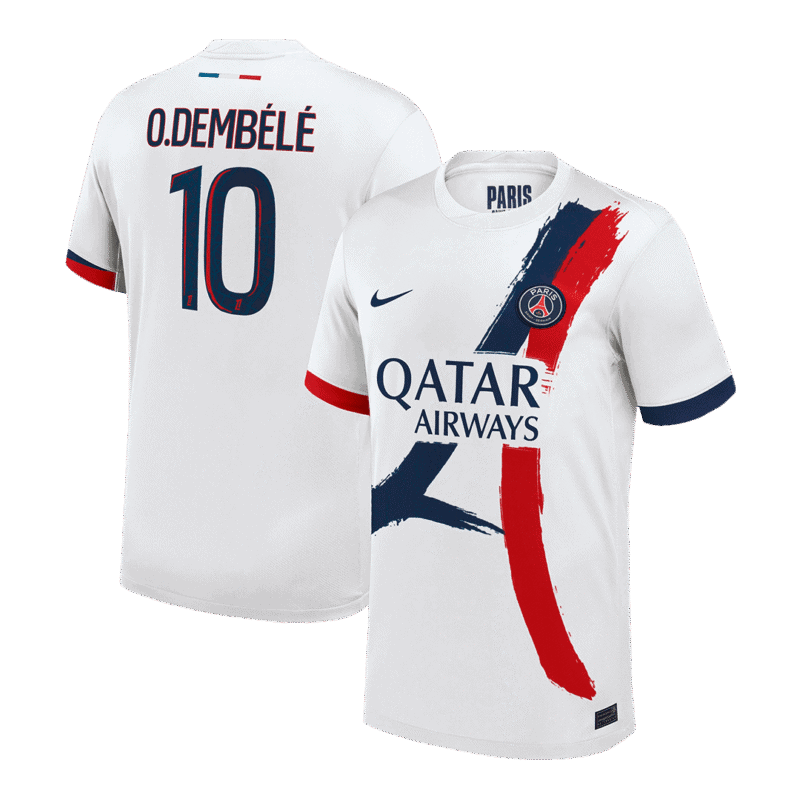 O.DEMBÉLÉ #10 PSG Away Soccer Jersey 2024/25