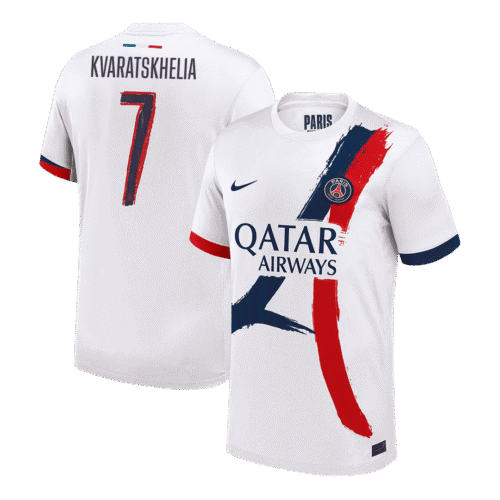 KVARATSKHELIA #7 PSG Away Soccer Jersey 2024/25 - UCL