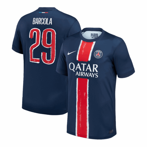 BARCOLA #29 PSG Home Soccer Jersey -UCL