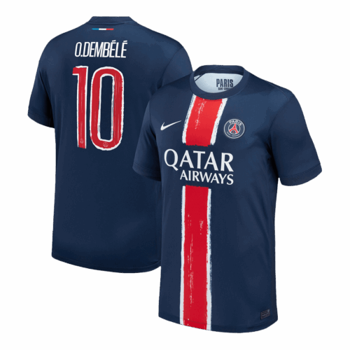 O.DEMBÉLÉ #10 PSG Home Soccer Jersey -UCL