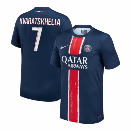 KVARATSKHELIA #7 PSG Home Soccer Jersey