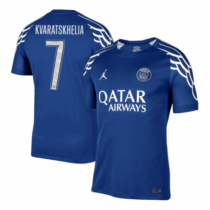 KVARATSKHELIA #7 PSG Fourth Away Soccer Jersey -UCL