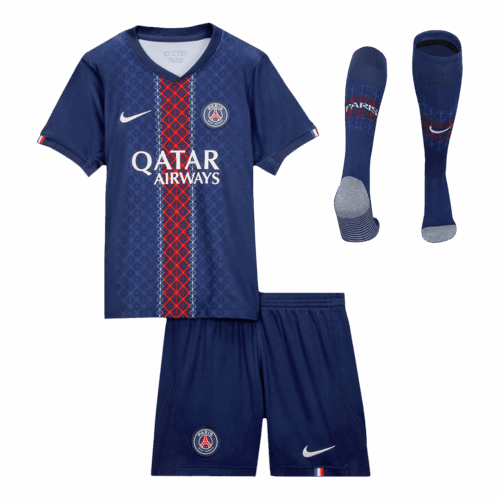PSG Home Kids Soccer Jerseys Full Kit 2025/26