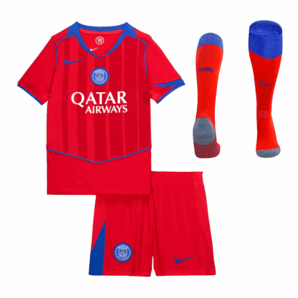 PSG Third Away Kids Soccer Jerseys Full Kit 2025/26