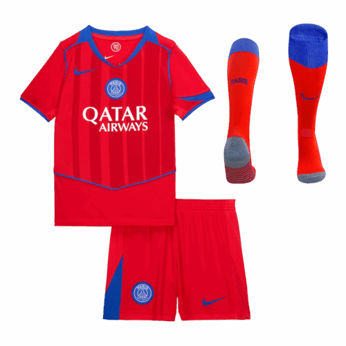 PSG Third Away Kids Soccer Jerseys Full Kit 2025/26