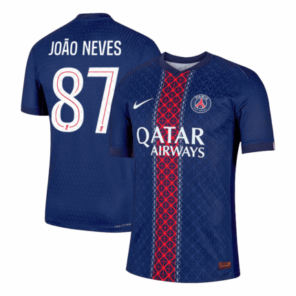 JOÃO NEVES #87 PSG Home Player Version Jersey 2025/26
