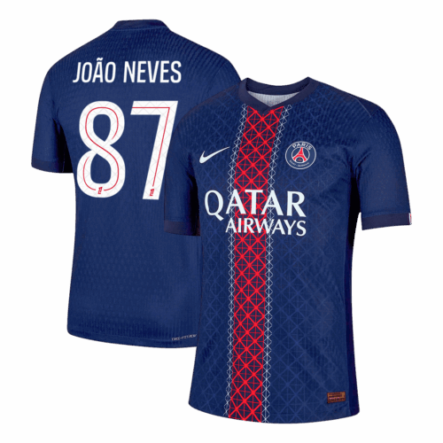 JOÃO NEVES #87 PSG Home Player Version Jersey 2025/26