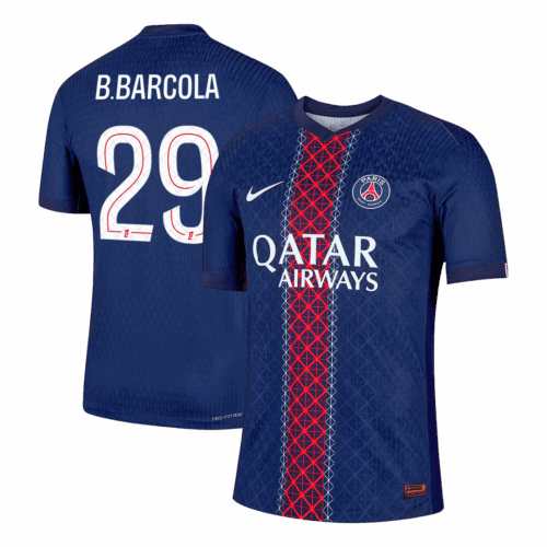 B.BARCOLA #29 PSG Home Player Version Jersey 2025/26