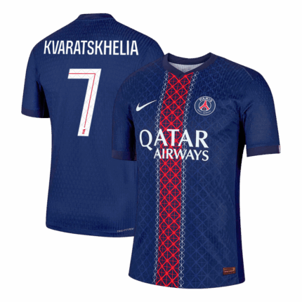 KVARATSKHELIA #7 PSG Home Player Version Jersey 2025/26