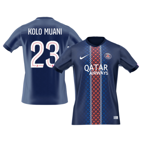 KOLO MUANI #23 PSG Home Soccer Jersey 2025/26