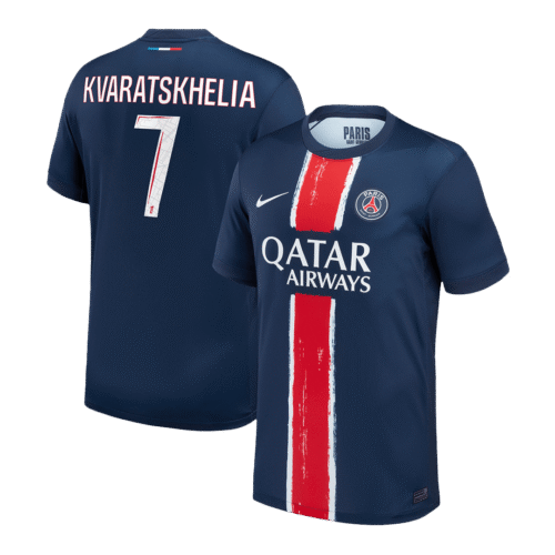 KVARATSKHELIA #7 PSG Home Soccer Jersey 2024/25