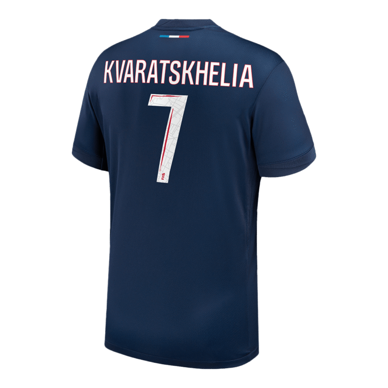 KVARATSKHELIA #7 PSG Home Soccer Jersey 2024/25
